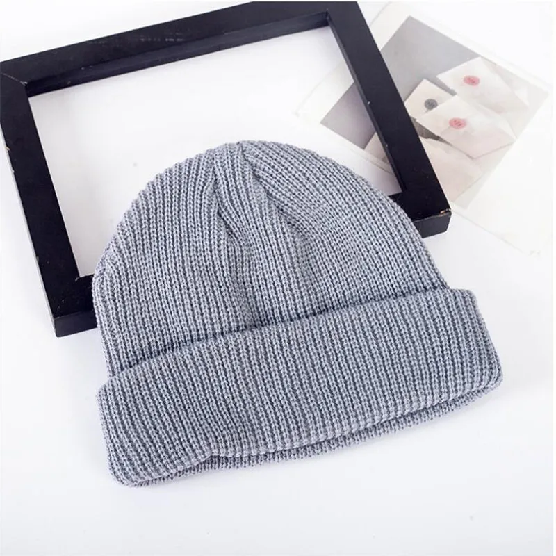 2019New мужская вязаная шапка Skullcap повседневная короткая шерстяная женская в стиле