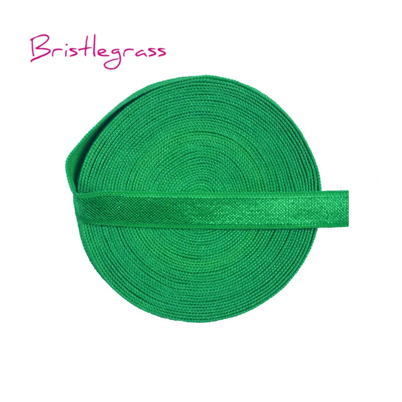 Emerald BRISTLEGRASS 5 Ярд 3/" 10 мм твердые блестящие не откидные эластичные спандекс атласная лента бюстгальтер ремень платье с повязкой кружевной отделкой DIY шитье - Цвет: Emerald