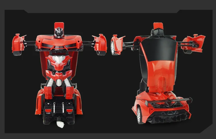 RC Car One-button deformation remote control car Robots Sport Car RC fighting toy Kids Children's Birthday Gift