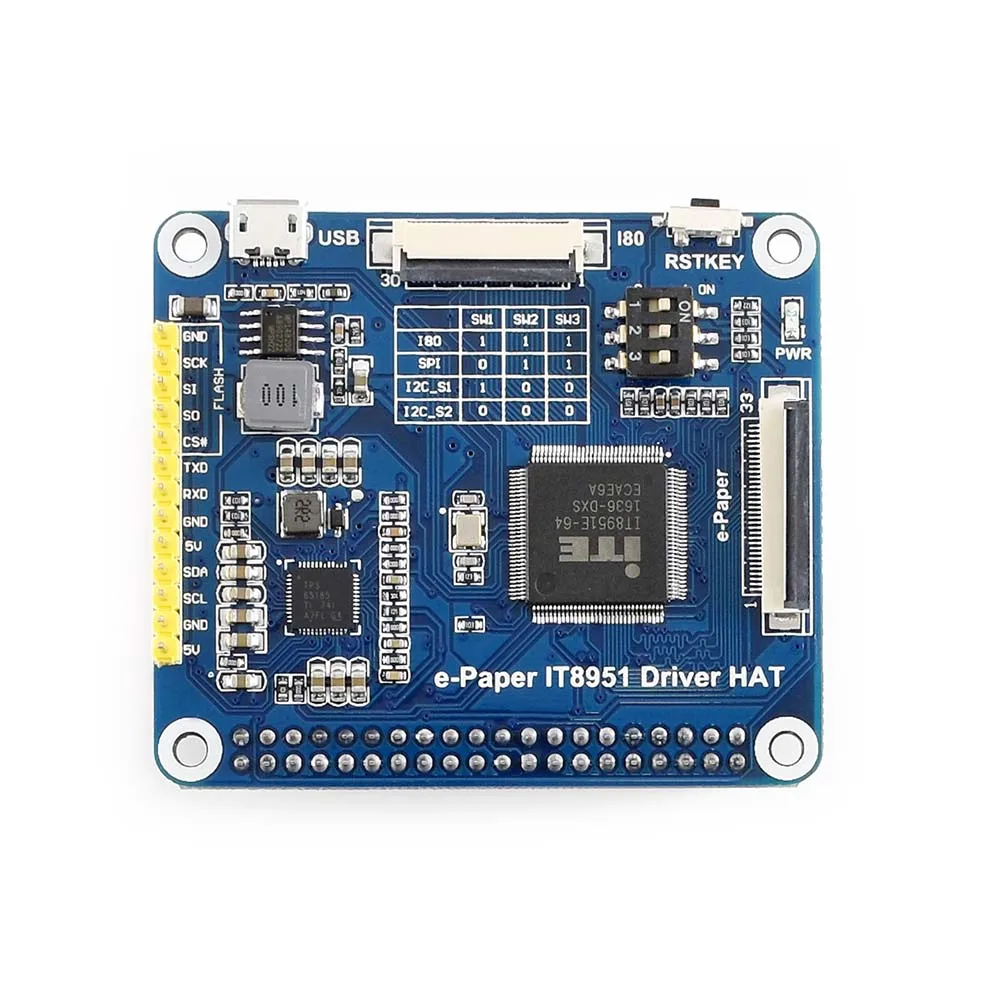 Waveshare 800*600 6 дюймовый E Ink дисплей шляпа для Raspberry Pi IT8951 контроллер USB/SPI/I80/I2C