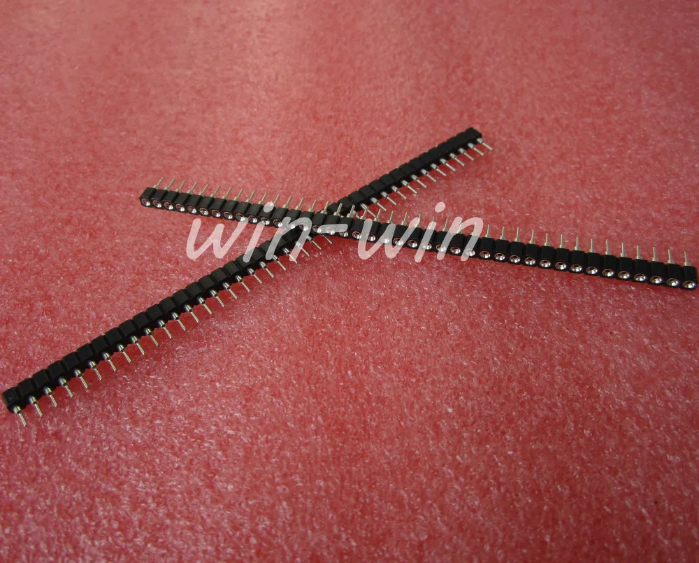 

3pcs Single Row 40Pin 2.54mm Round Female Pin Header gold plated machined