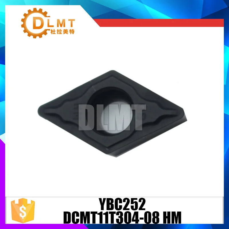 10 шт./компл. DCMT11T304 08 HM YBC252 CVD вставлять внутренние инструменты|Токарный