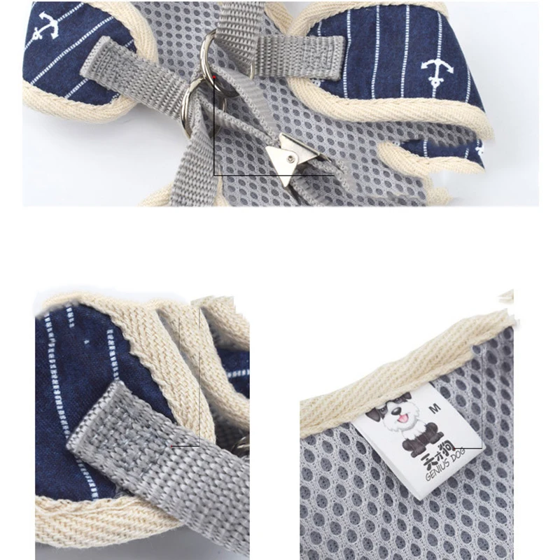 Outdoor Bow British Gentleman Pet Dog Harness Vest With Leash Set Polyester Protected Walking For Small | Дом и сад