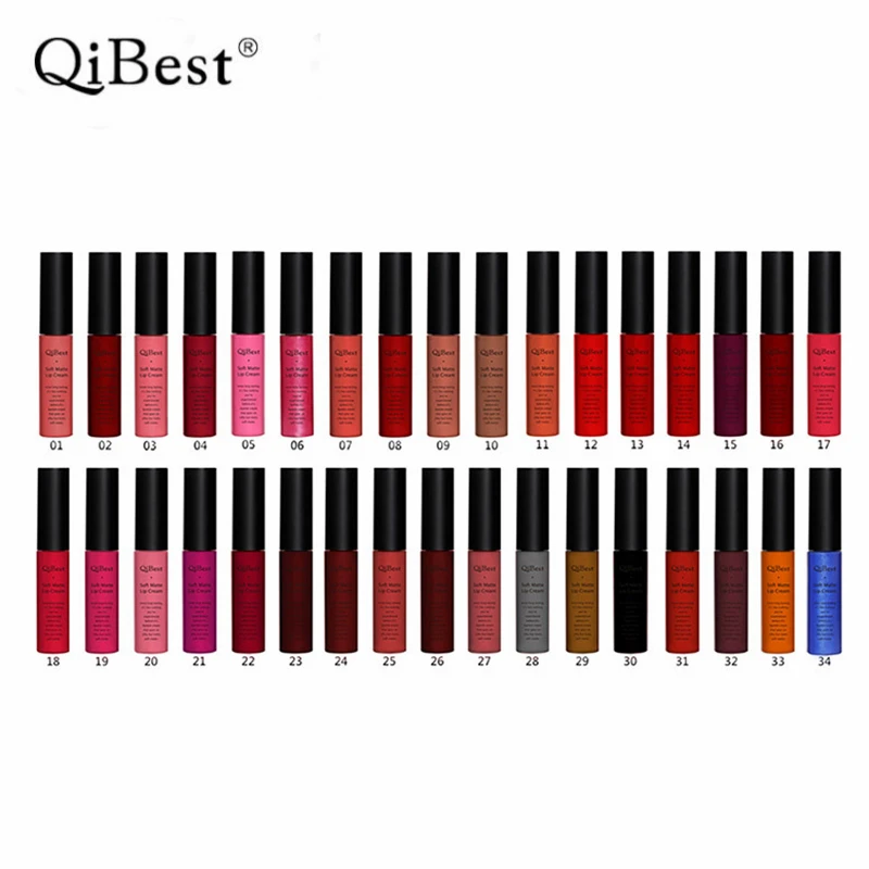 

Новинка, Матовая жидкая помада 34 шт./лот, стойкий пигмент для губ, косметика, нюдовый макияж, блеск для губ, жидкие матовые красные помады от ...