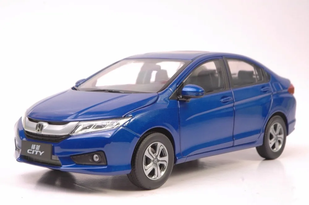 1:18 Модель литья под давлением для Honda City 2015 игрушечный автомобиль из синего