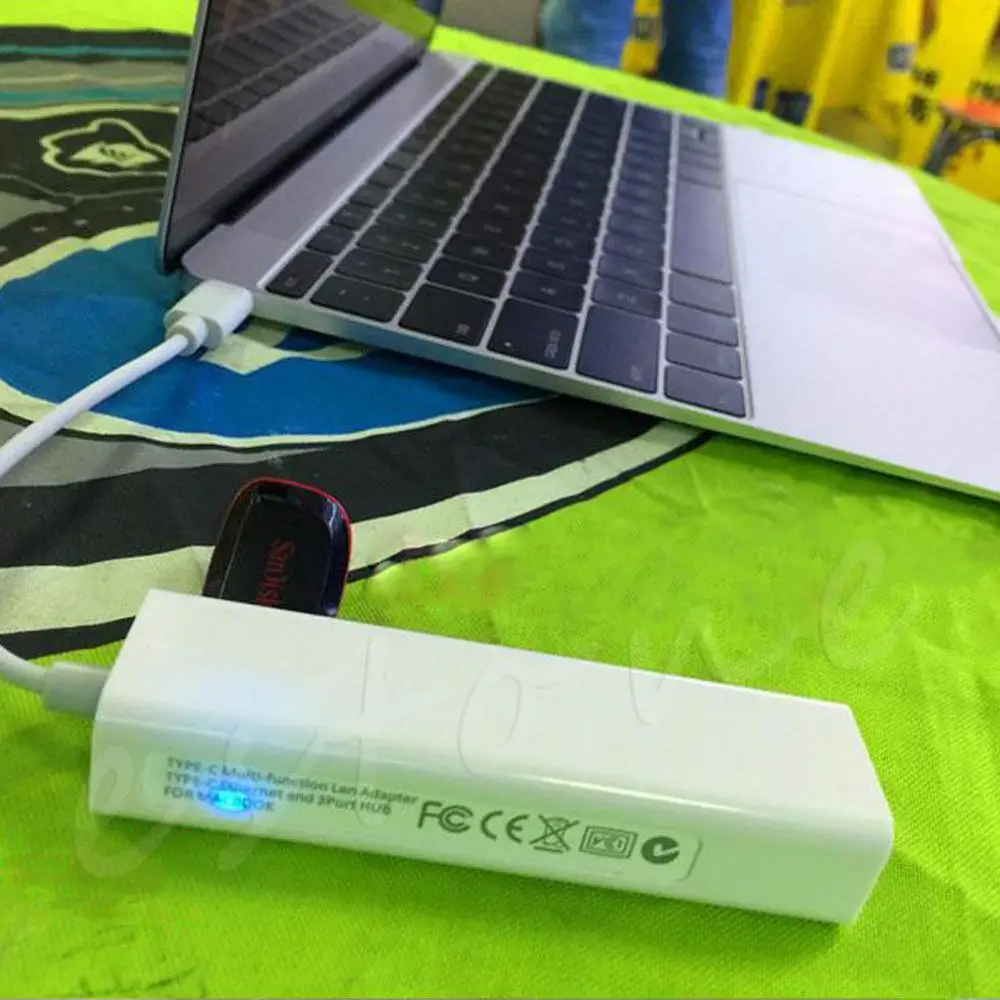 1 шт. белый USB-C USB Type C к множественный 3 порта концентратор с Ethernet RJ45 Lan адаптер для