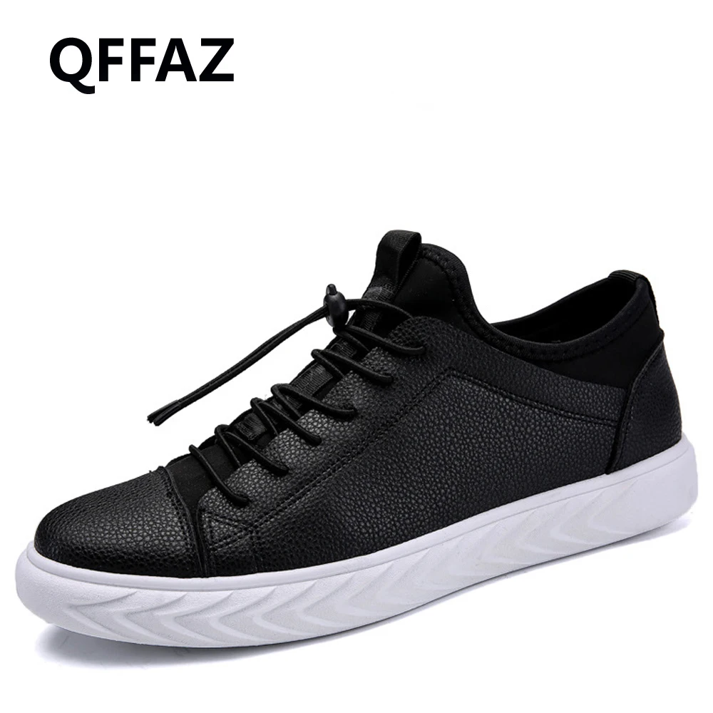 QFFAZ 2018 новая весенне-летняя повседневная обувь мужская кожаная на плоской