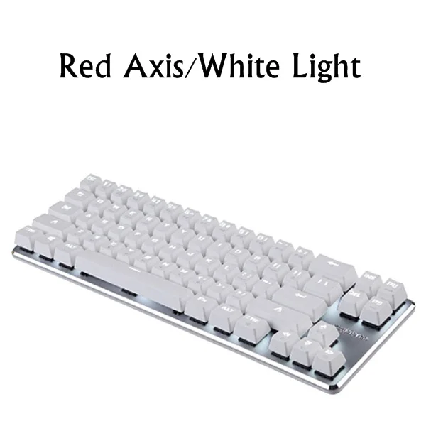 Новая распродажа Magicforce Smart 68 ключ с подсветкой USB Проводная Механическая игровая клавиатура, съемные кабели Cherry MX коричневый/синий переключатели - Цвет: White Red Axis