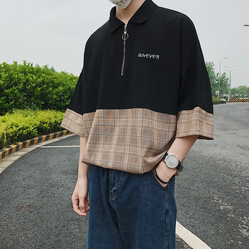 2018 весна и новые летние школьные Кампус Ветер шить хит наполовину плед пара с