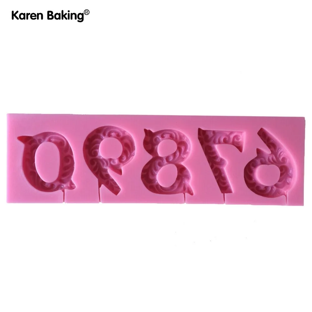 Красивые Номера 3D силиконовые формы с палкой отверстия Посуда столовая Бар