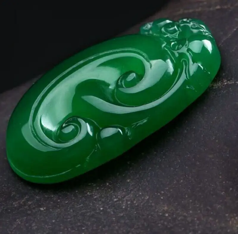 Натуральный агат зеленый халцедон повезло jade pendant|gift necklace|gift giftsgift jewelry |