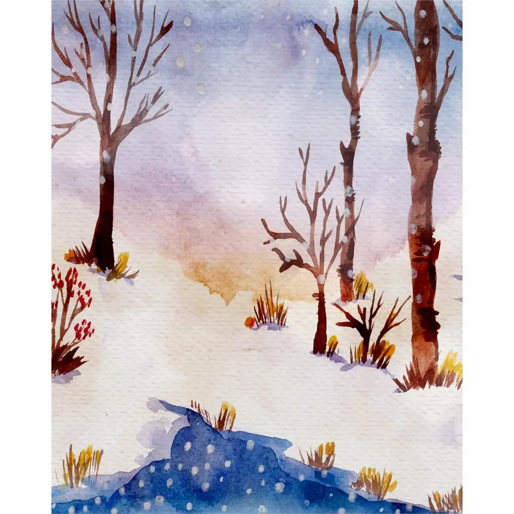 Рождественские фоны для фотосъемки снежный зимний пейзаж лес новый год фон