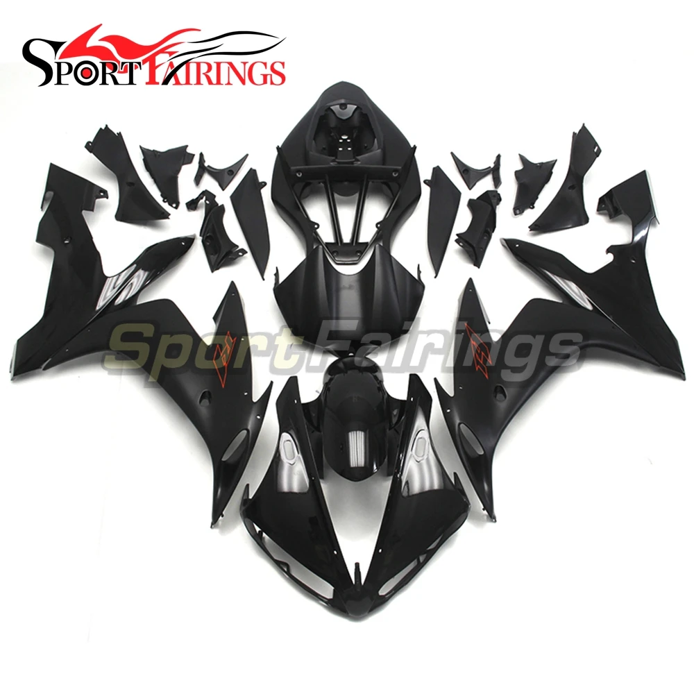 Полный обвес для мотоцикла Yamaha YZF R1 04 05 06 2004 2006 Injection ABS Plastics Motorcycle Kits Bodywork Black with Red Decals Carenes on.