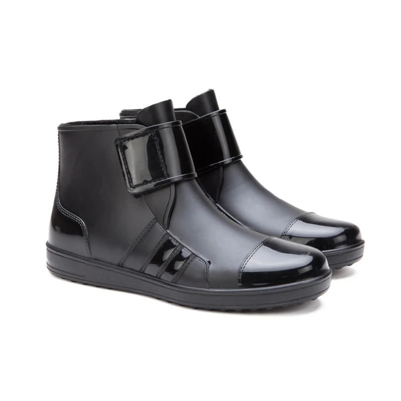 100% водонепроницаемые ботинки для мотоцикла Нескользящие резиновые из ПВХ черные