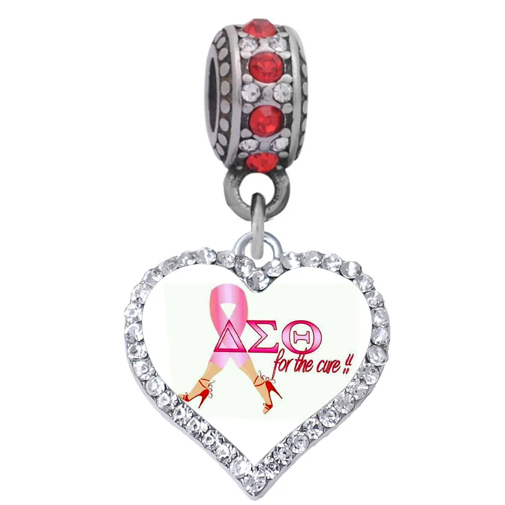 Металлические поделки стикер Sisterhood Sorority Delta для The Cure Inspire Charm розовая лента