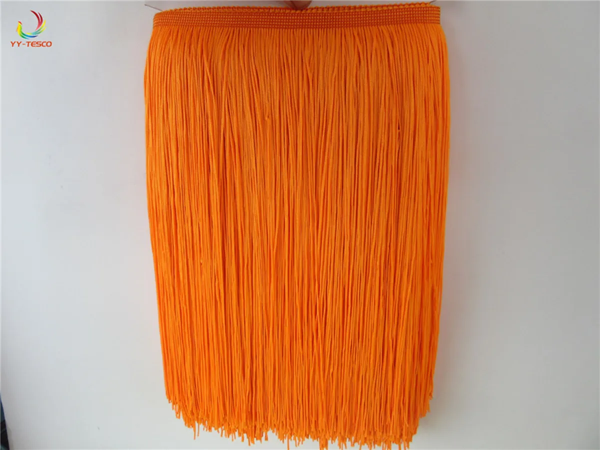 

10 ярдов 30 см кружевная бахрома оранжевая Отделка Полиэстер кисточка бахрома отделка для Diy латинское платье сцена аксессуары для одежды кру...