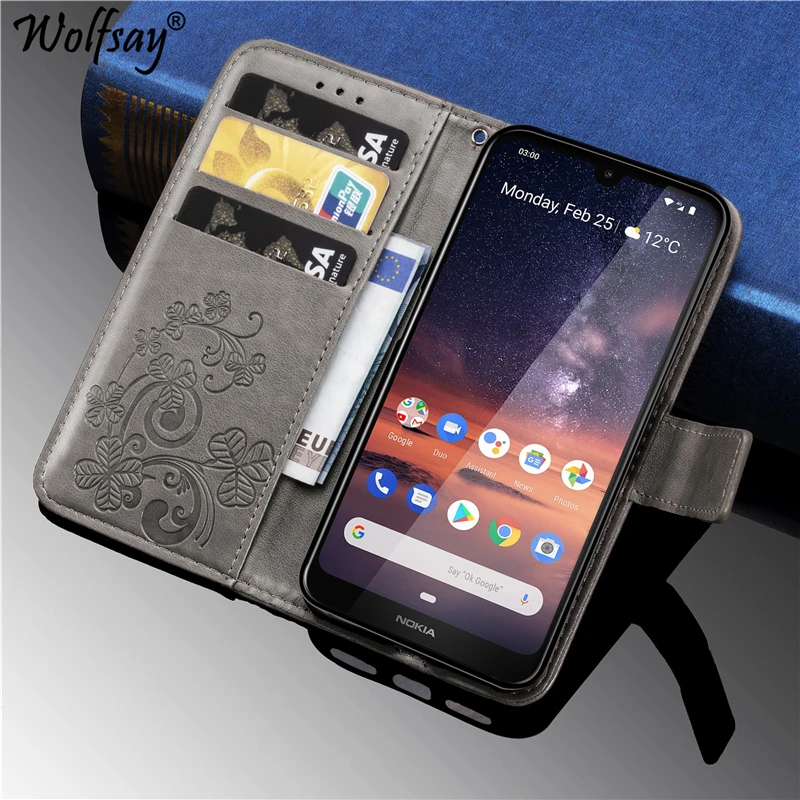 Wolfsay Fundas для Nokia 3,2 Чехол Флип из искусственной кожи чехол s Nokia 3,2 чехол для Nokia 3,2 TA-1154 TA-1159 кошелек чехол с отделениями для карт