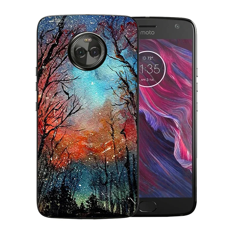 Для Motorola Moto X4 чехлы для телефонов мягкий ТПУ XT1900 задняя крышка с рисунком