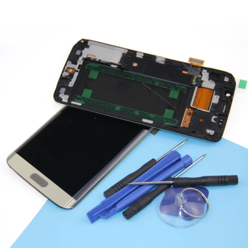 Super Amoled ЖК дисплей для Samsung Galaxy S6 Edge G925 G925F SM с Сенсорный экран планшета Ассамблеи