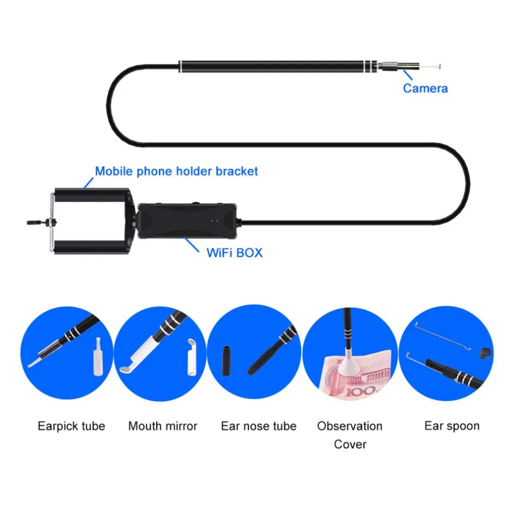 Wifi HD hand-hold Multifunctional Endoscope &amp Visual Earpick USB Ear Cleaning Earwax Removal Drop Shipping | Красота и здоровье