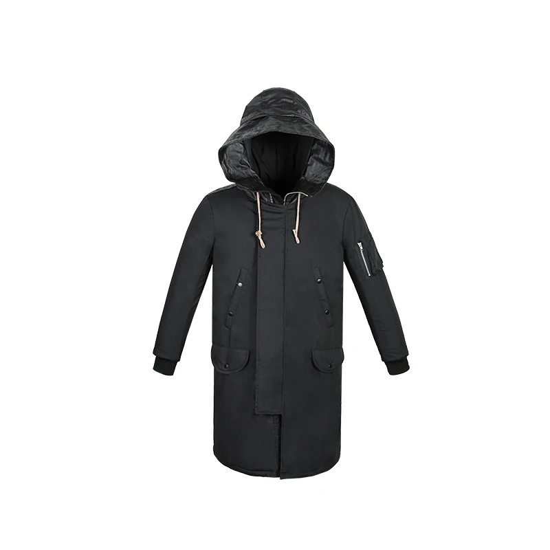 VIISHOW Длинная зимняя куртка мужская брендовая одежда хлопковое осеннее пальто