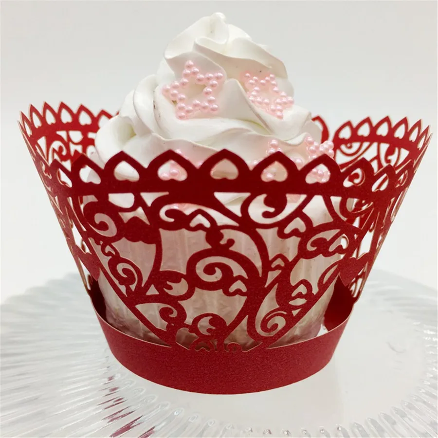 120 шт. лазерной Бумага cakecups Кружево торт аксессуар DIY выпечки кекс обертки для