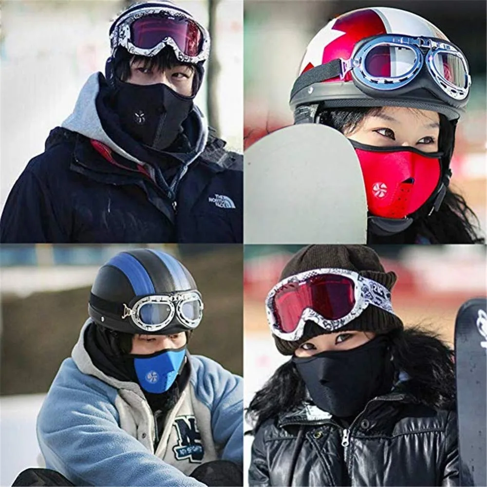 Теплая велосипедная полумаска для лица крышка защита для лица Защита для лица Велоспорт Лыжный спорт на открытом воздухе зимняя защита шеи шарф теплая маска