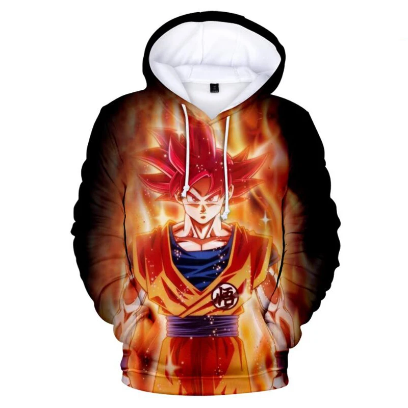 Anime Hoodie Dragon Ball Z Pocket Hooded Sweatshirt Kid Goku 3D Hoodies Pullovers Men Women Long Sleeve Outerwear Poleron Hombre - Цвет: 001