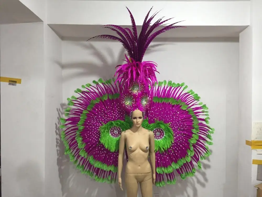 Аксессуары латинские танцы Самба модные изысканные головные уборы Перья Изящные