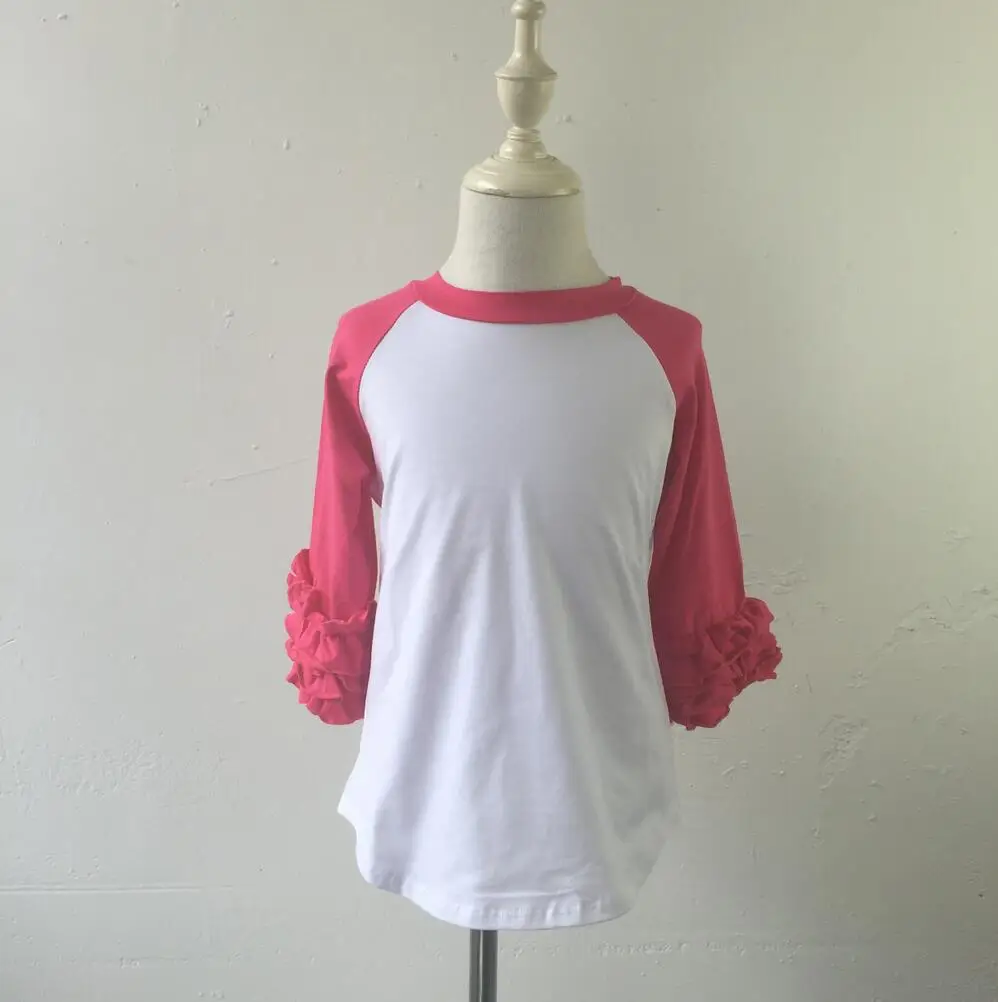 Футболка для мамы и дочки Детские реглан с оборками простая футболка детский