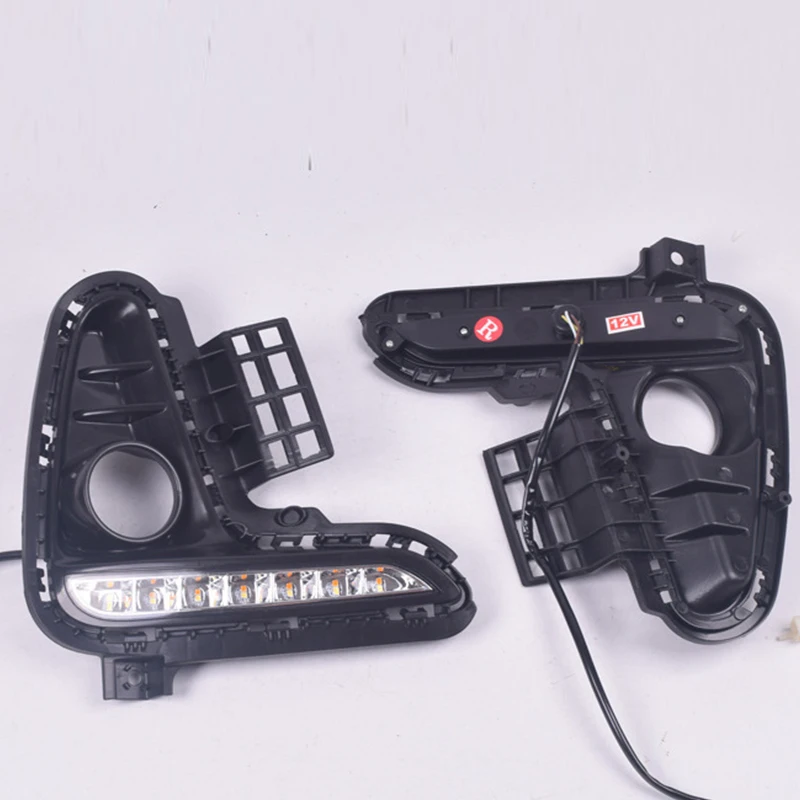 Roadotcar дневные ходовые огни для Kia Rio K2 2017 2018 желтый Поворотная сигнальная лампа