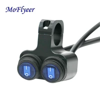 moflyeer motorcycle handlebar switch 2 control button motorbike 22mm 78 bar refit switches onoff indicator