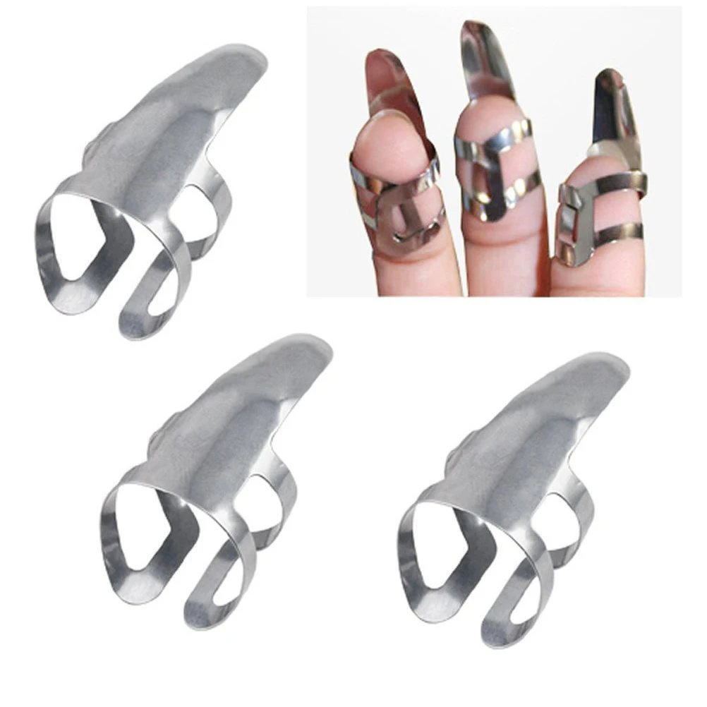 Горячие 3 шт. из нержавеющей стали Палец Гитара выбор слайд гитара Банджо укулеле