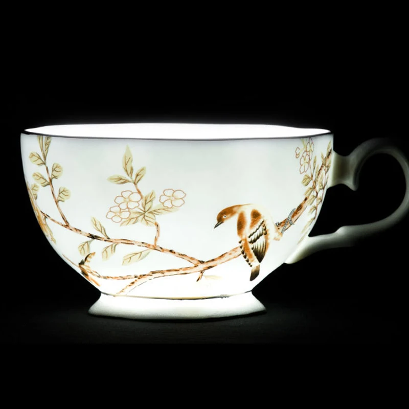 Wourmth 550ml British Teapot Bone china Single Cup Afternoon teapot set 1 Teapot 1 Teacup Creative High-quality Porcelain Gift