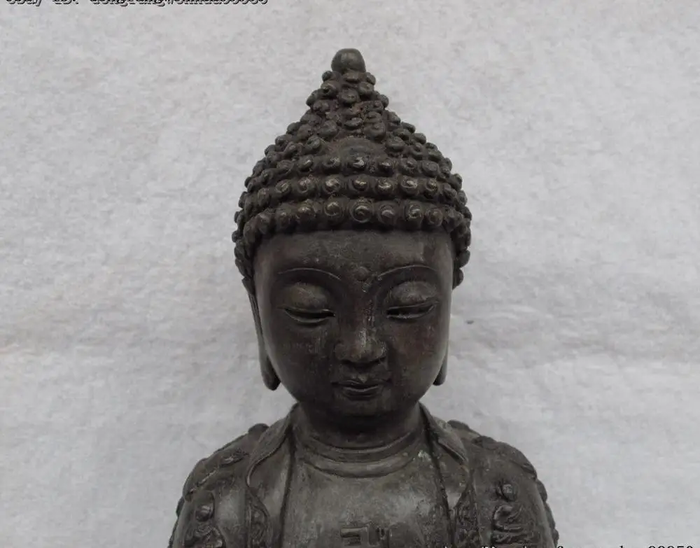 Tibet Buddhism Old Copper sakyamuni Shakyamuni Amitabha Tathagata Buddha Statue | Дом и сад