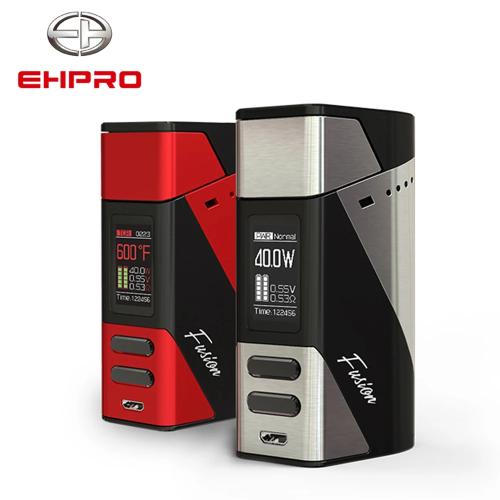 Original Ehpro Fusion 200W TC Mod 510 Thread Metal Temperature Control Electronic Cigarette Box 18650 Battery for RDA RTA Vape
