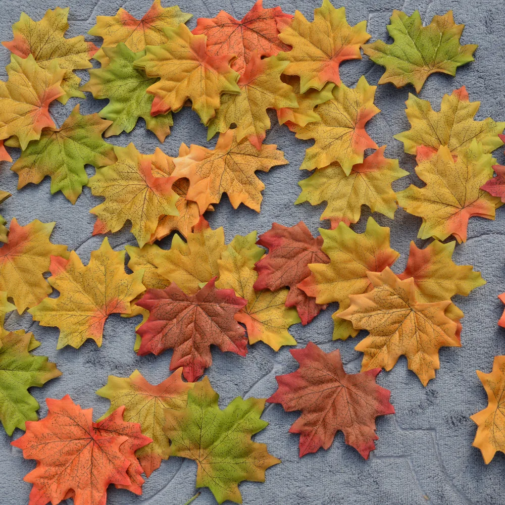 100 шт. искусственные осенние листья кленового листа | Дом и сад