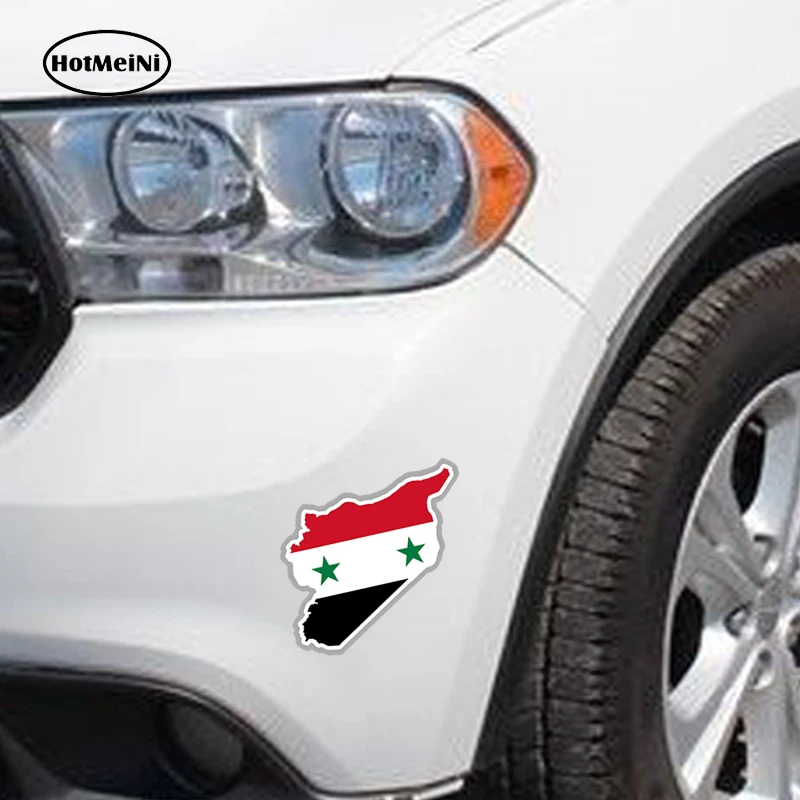 Автостайлинг HotMeiNi Сирия карта флаг Автомобильная наклейка силуэт для бампера