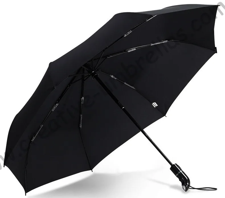 

104cm 2-3persons 75T pure alloy auto open auto close three fold anti-thunder windproof anti-uv business umbrella pistol parasol