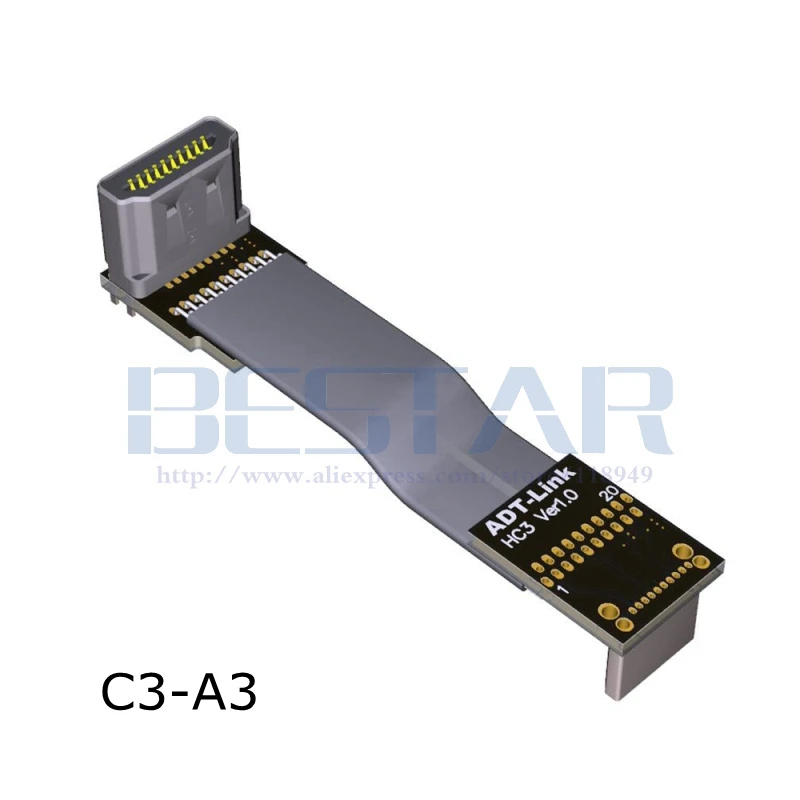 C3-A FPV Mini HDMI вниз угловой к 2 0 Тип A вверх колено мужской женский 20pin 4K 60 Гц HD плоский