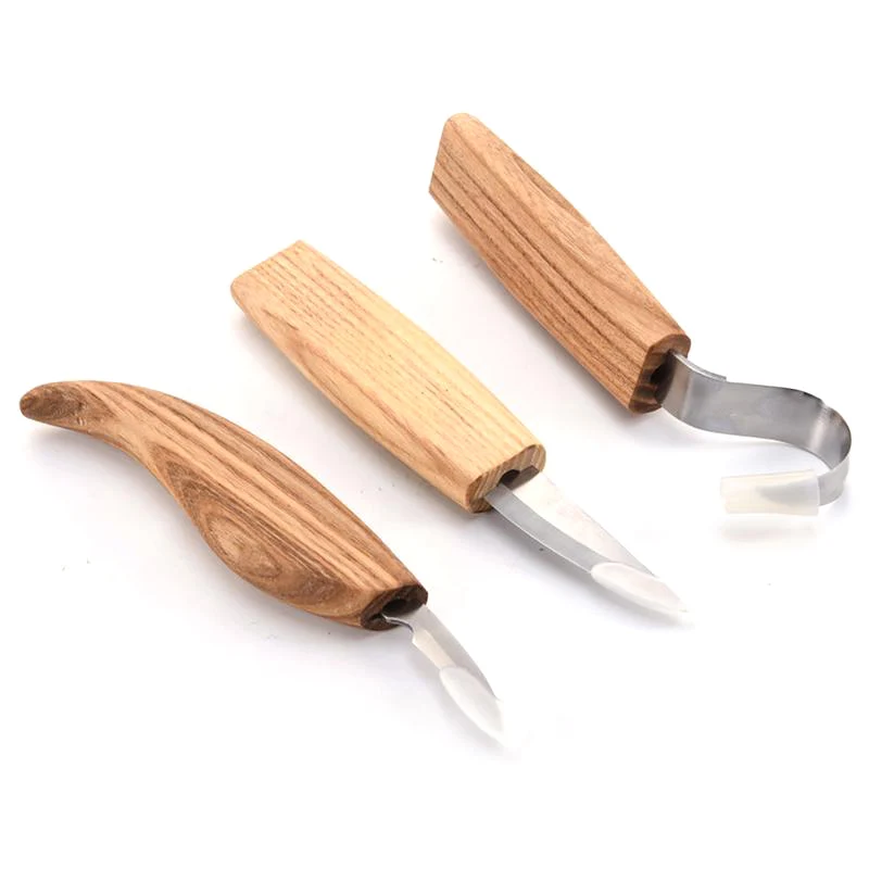 

5 Pcs/Set Wood Carving Tools with Cut Resistant Gloves and Bag for Spoon Carving WWO66