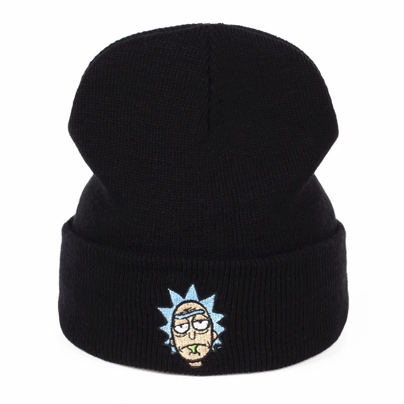 Rick Beanies Рик и шапка Морти эластичный бренд вышивка теплые зимние унисекс вязанные шапочки Skullies US анимация горнолыжные шапки