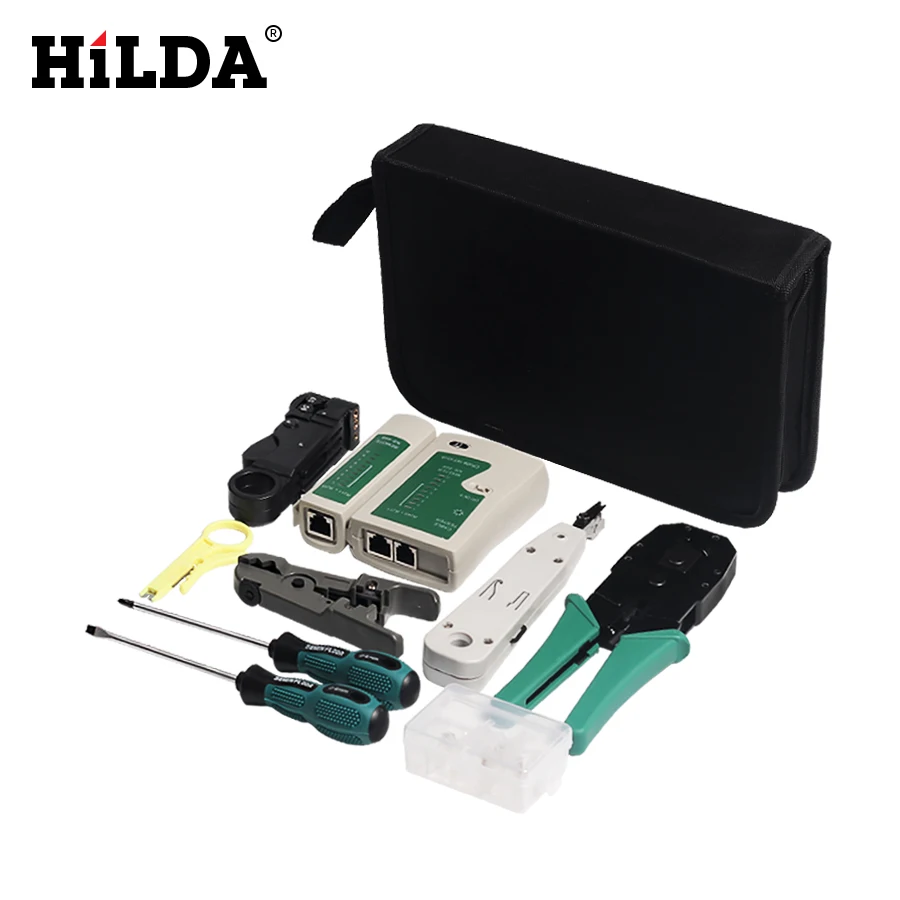 Небольшая электродрель HILDA 11 шт./компл. Портативный локальной сети Набор