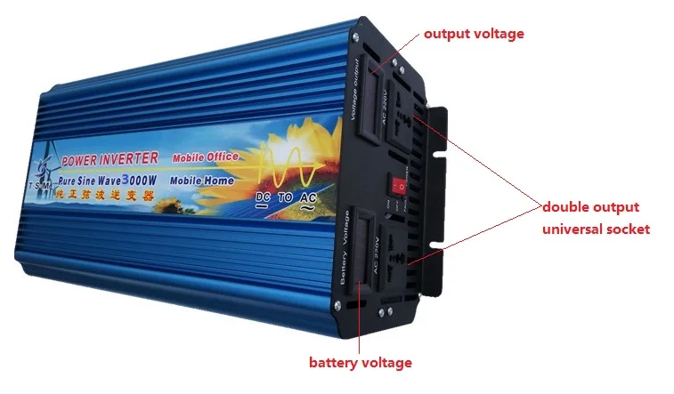 Инверсор Onda Senoidal Pura 3000w DC12V/24 V к AC110V/220 V 60HZ