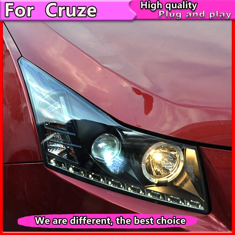 Автомобильный Стайлинг для Chevrolet Cruze фары 2009- светодиодный фонарь светодиодный Ангел глаз DRL Q5 Bi Xenon H7 hid Биксеноновые линзы ближнего света