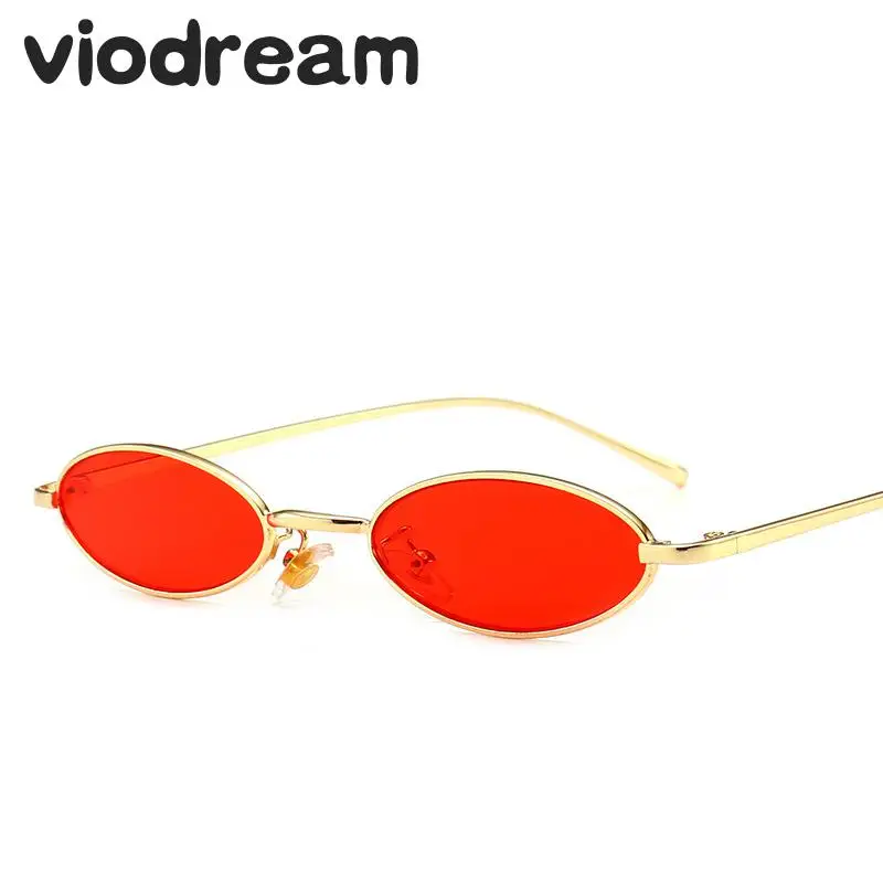 Viodream новые металлические маленькие овальные оправы морской цвет Мужские и