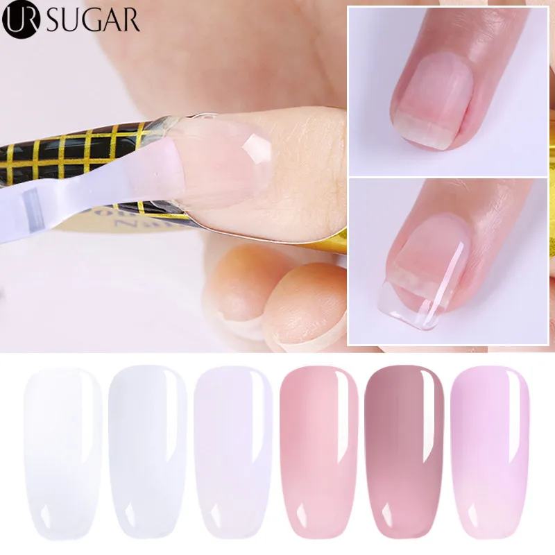 UR SUGAR Quick Extension Poly гель для ногтей прозрачный розовый телесный акриловый строительный УФ-гель 7,5 мл дизайн ногтей советы продлить гель лак