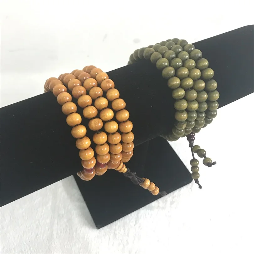 108 бусин 8 мм Pulseras натуральные буддийские бусы из сандалового дерева Будда