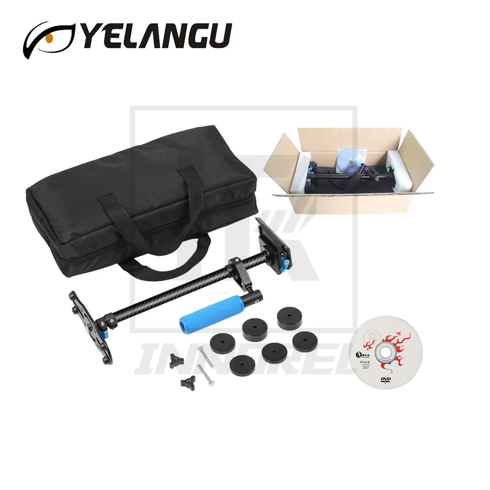 

YELANGU S60T Carbon Fiber Steadicam Handheld Stabilizer 38.5-61cm Height 2.1kg Weight CNC technology+Anodic oxidation