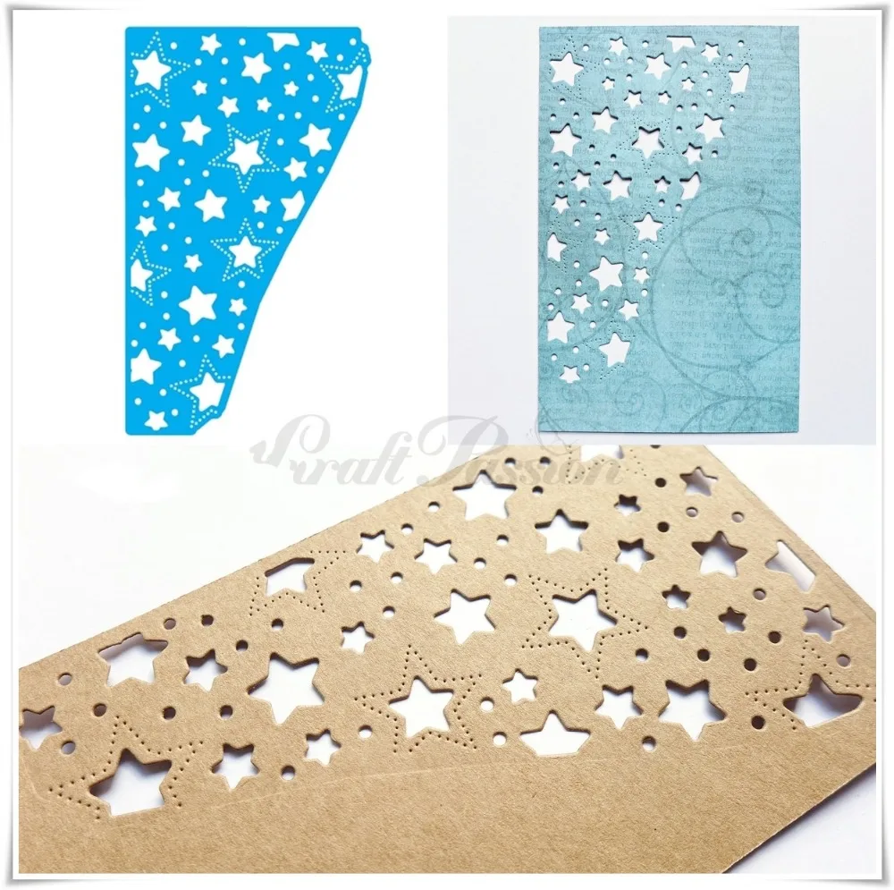 Mmao ремесла металла стали резки штампы новая звезда фон рамка трафарет для DIY